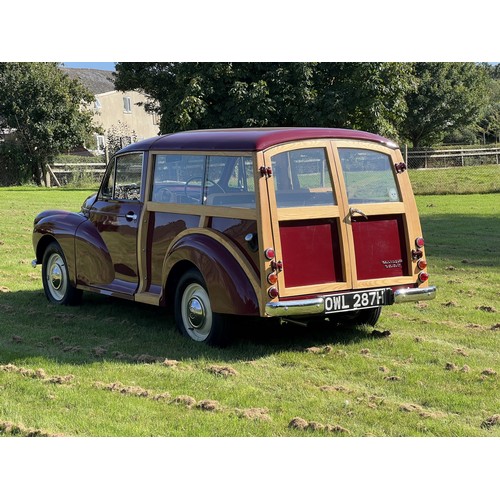 9 - 1970 Morris Minor Traveller
Registration number OWL 287H
Damask red with a biscuit interior
Bought a...