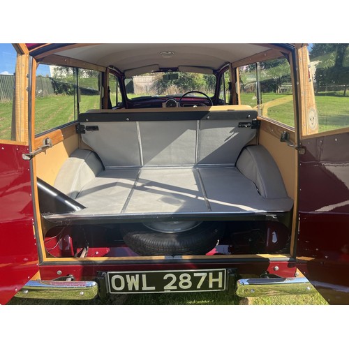 9 - 1970 Morris Minor Traveller
Registration number OWL 287H
Damask red with a biscuit interior
Bought a...