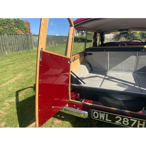 9 - 1970 Morris Minor Traveller
Registration number OWL 287H
Damask red with a biscuit interior
Bought a...