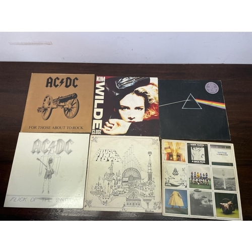 439A - Assorted vinyl LP records, to include Black Sabbath, Iron Maiden, AC-DC, and Alice Cooper, and assor... 