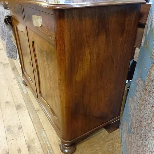 1625 - A mahogany cupboard, with a single drawer, above two cupboard doors, 45 cm wide, and a trolley (2)