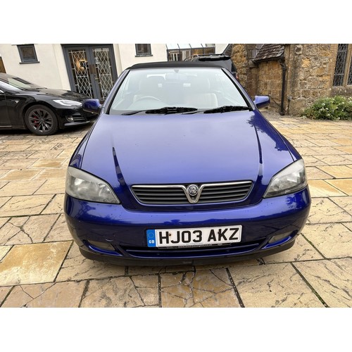 36 - 2003 Vauxhall Astra Convertible Special Edition 100 1.8 16V
Registration number HJ03 AKZ
Blue with a...