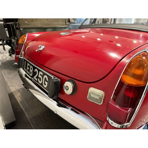 39 - 1968 MG C Downton Roadster
Registration number LEB 25G
Tartan red with a black interior with red pip...