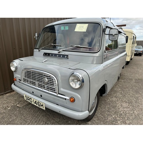 63 - 1969 Bedford CA Van
Registration number SRD 146H
Chassis number 865709V831889
Grey with a red interi... 