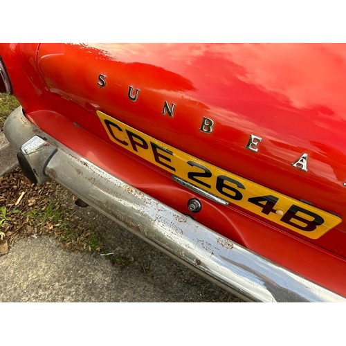 61 - 1964 Sunbeam Alpine
Registration number CPE 264B
Red with a black interior
Long term family ownershi... 