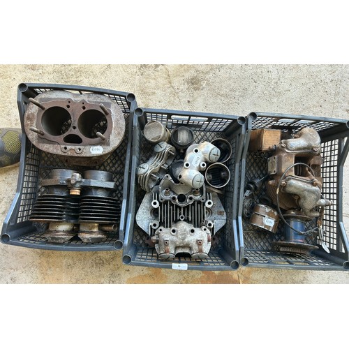 6 - Assorted cylinder heads, rocker covers, and items (3 boxes)...