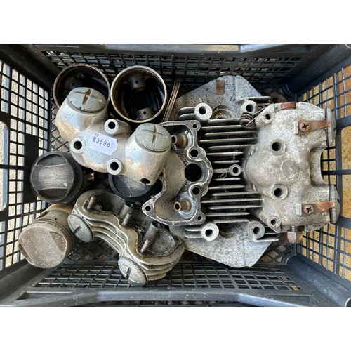 6 - Assorted cylinder heads, rocker covers, and items (3 boxes)...