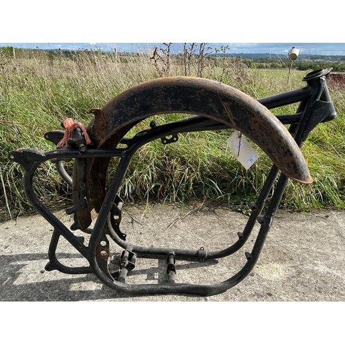 13 - The frame from a 1958 BSA 650, registration number VYJ 658, frame number FB31-581, with V5C...