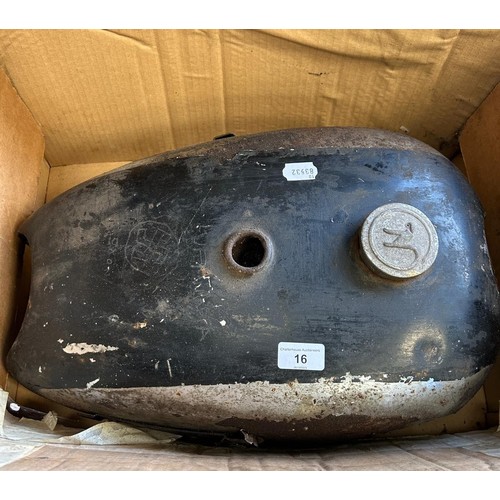 16 - A Norton petrol tank, understood to be from a single cylinder Norton...