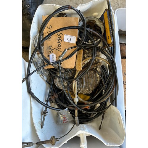 25 - Assorted BSA frame, wheel, engine, gearbox parts and other items (qty)...