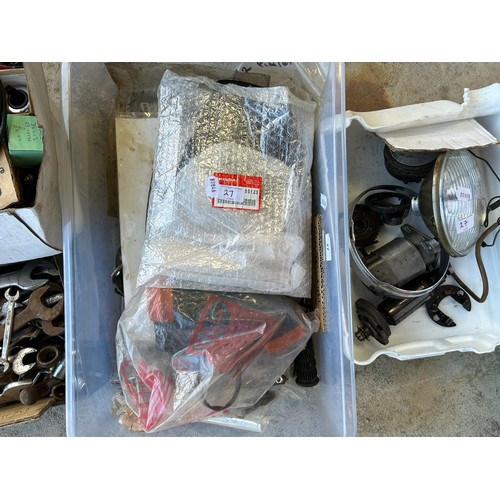 27 - Assorted new old stock, spanners, and other items (qty)...