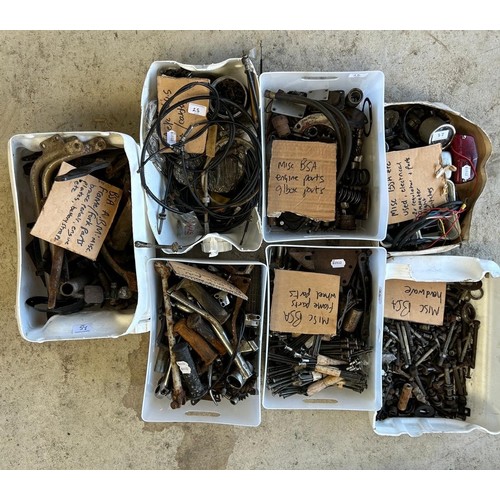 25 - Assorted BSA frame, wheel, engine, gearbox parts and other items (qty)...