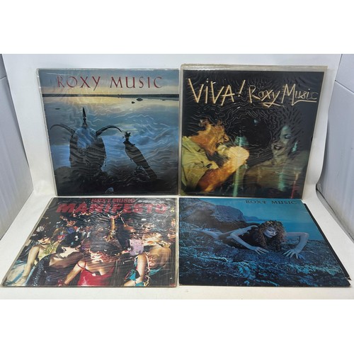 1491 - Roxy Music vinyl LPs, Roxy Music, Viva Roxy Music, Flesh + Blood, Manifesto, Siren, Country Life (6)