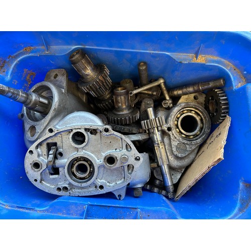 29 - Assorted BSA gearbox parts, various rear chain guards, a seat and other items (qty)...