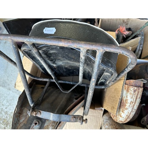 29 - Assorted BSA gearbox parts, various rear chain guards, a seat and other items (qty)...