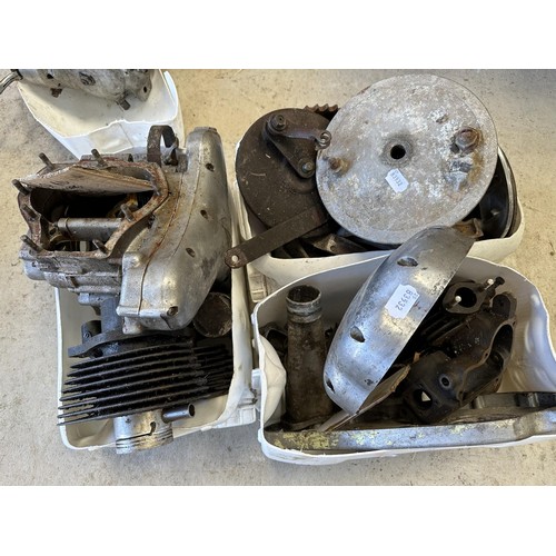 31 - A BSA bottom half, cylinder heads, brake parts and other items...