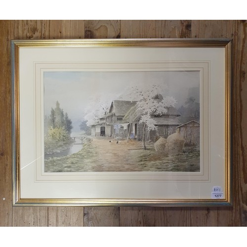 1549 - 20th century, Continental school, winter landscape, indistinctly signed and dated 1919, 35 x 62 cm, ... 