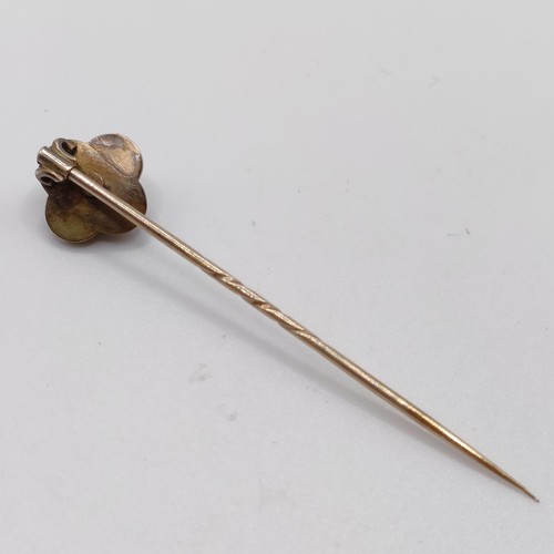 602 - A late 19th/early 20th century yellow metal stick pin   Provenance:  From a single owner collection ... 