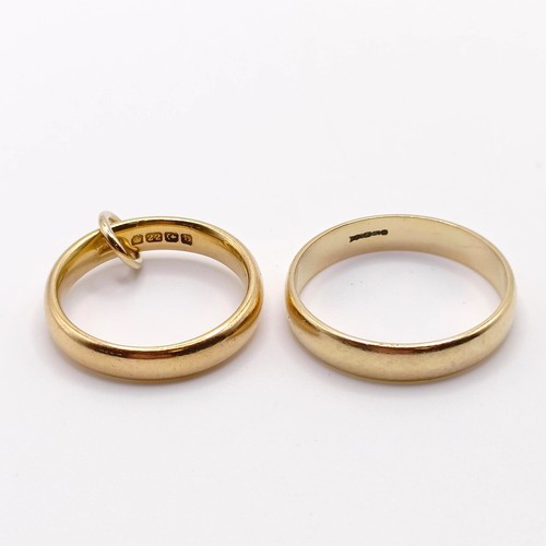 700 - A 22ct gold wedding band, and a 9ct gold wedding band