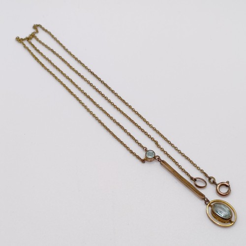 696 - A 9ct gold necklace, 5.4 g and two other necklaces