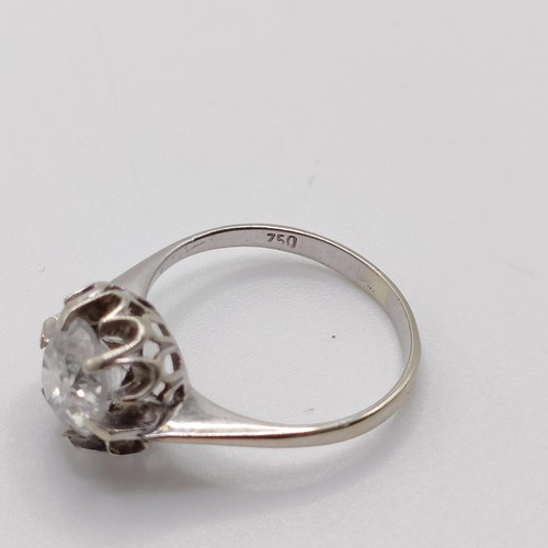 939 - A diamond solitaire ring, ring size K, approx. 1.2ct