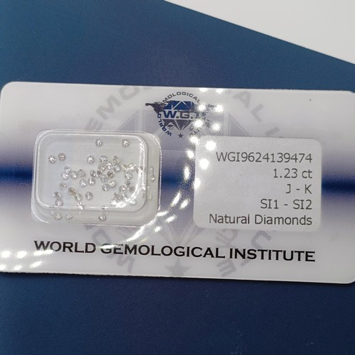 703 - A certificated and security sealed parcel of unmounted RBC diamonds, 1.23ct. Certificate no WGI96241... 