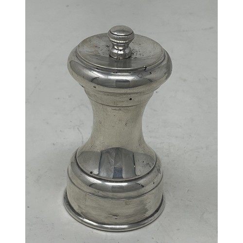 1269 - A silver mounted pepper grinder, Birmingham 1945