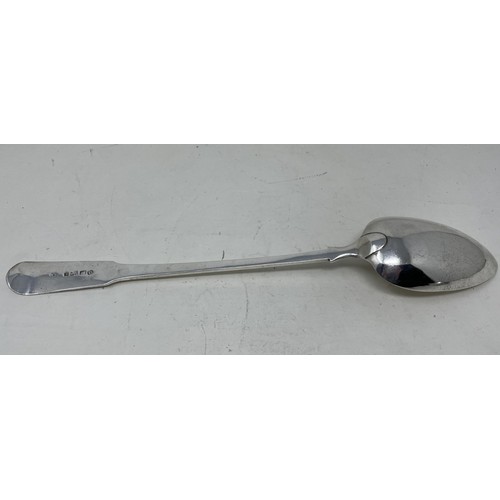 1290 - A George II silver fiddle pattern basting spoon, Exeter 1867, 3.7 ozt