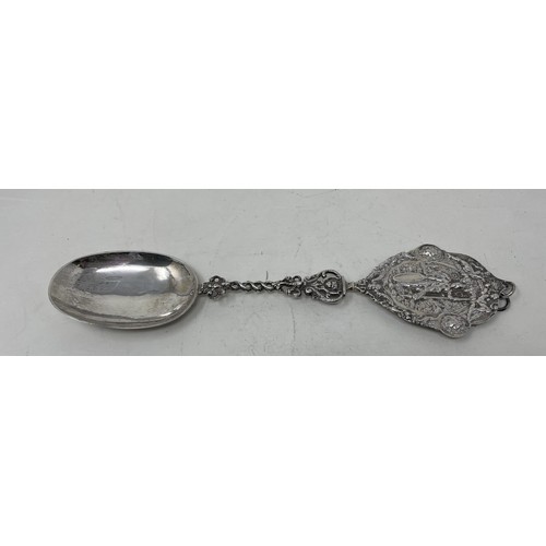 1291 - A Dutch silver coloured metal spoon, 4.5 ozt  Provenance:  Sold on behalf of the Tenovus Cancer Care... 