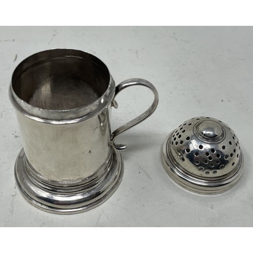 1322 - A George I silver kitchen pepper, London 1718, 76.2 g