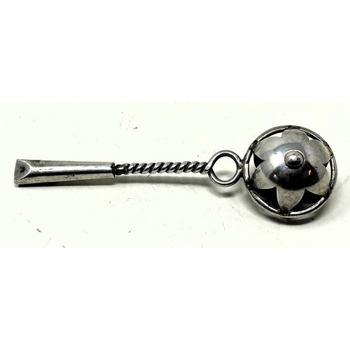 1283 - A baby's silver rattle