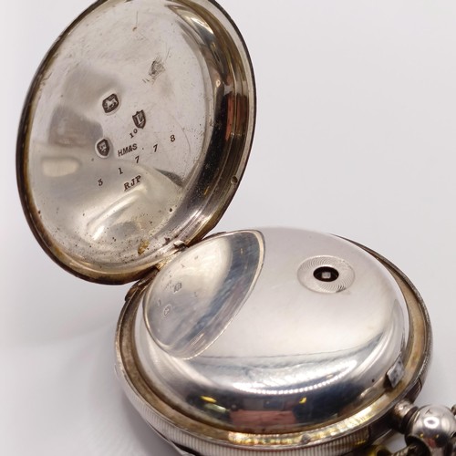 1020 - Two silver open face pocket watches