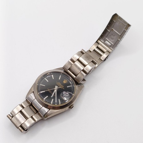 1023 - ***Withdrawn*** A gentlemans stainless steel Rolex Oyster Perpetual Date Datejust wristwatch, with b... 