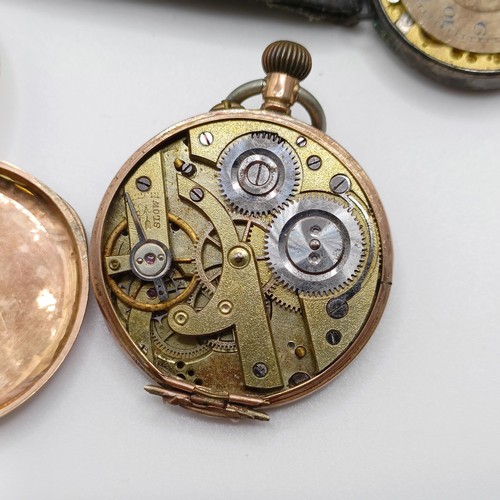 1011 - A silver open face pocket watch, and assorted watches