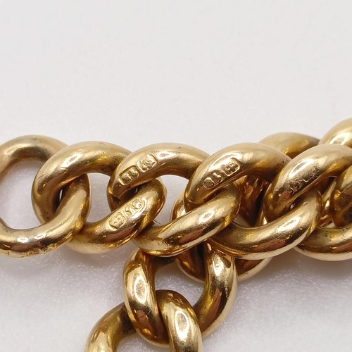 947 - An 18ct gold link bracelet, with a padlock clasp, 32.0 g