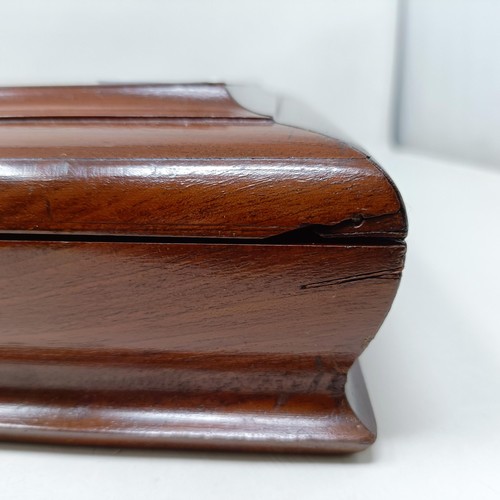 971 - A mahogany jewellery box, fitted with a red cushion, used to display the collection of stick pins
Pr... 