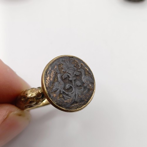 991 - An antique ring possible medieval  other  early rings,and a pendant