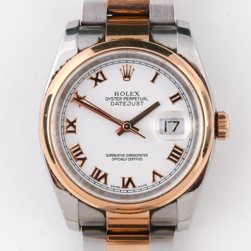 1038 - A gentleman's gold and stainless steel Rolex Oyster Perpetual Datejust Superlative Chronometer Offic... 