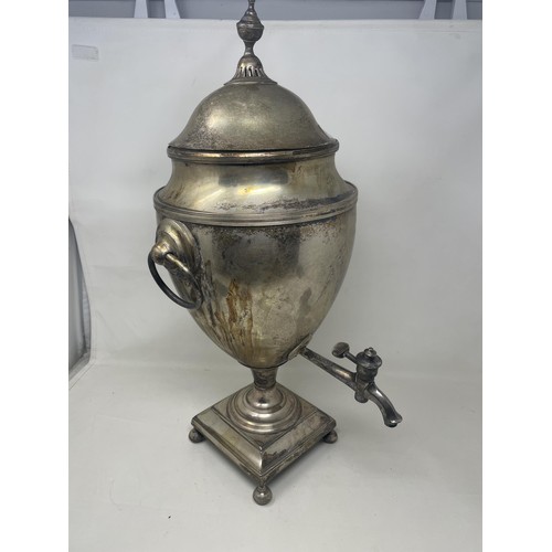 1384 - A 19th century silver plated samovar