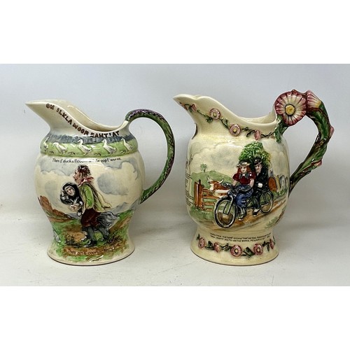 1500 - A Crown Devon musical jug, 20 cm, and another (2)