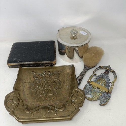 1144 - Assorted silver spoons, various dates and marks, 5.6 ozt, a silver plated toast rack and other items... 