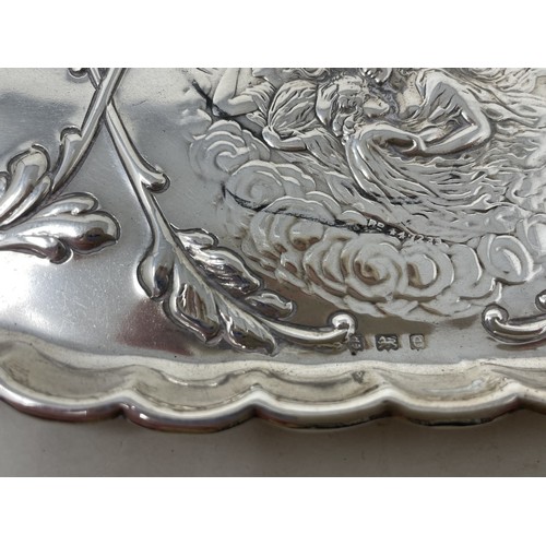 696 - An Edward VII silver pin tray, Birmingham 1904, 2.7 ozt