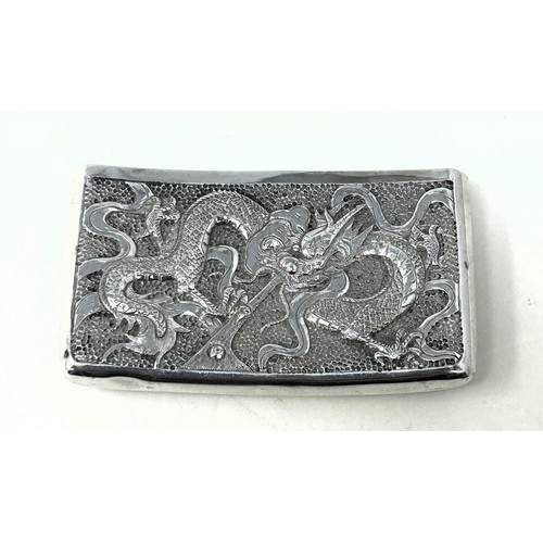 685 - A Chinese silver card holder, 42 g