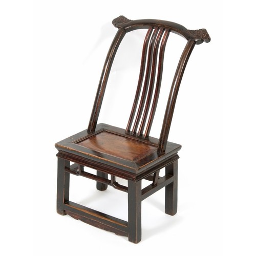 947 - A Chinese low chair, a Chinese painted chair (2)