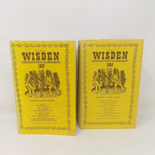 928 - Assorted Wisden Cricketers' Almanacks, 1979, 1980, 1981, 1982, 1984, 1984, 1987 and 1988 (8), and an... 