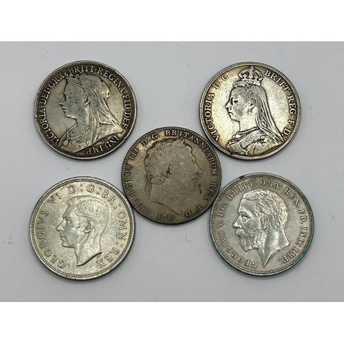 15 - Five crowns, 1819, 1891, 1897, 1935 and 1937