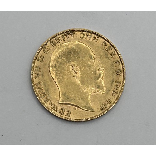 17 - An Edward VII gold half sovereign, 1910