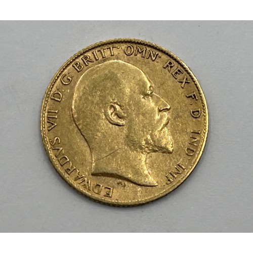 18 - An Edward VII gold half sovereign, 1909