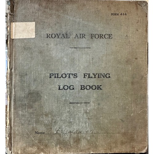 65 - On the instructions of the family: Two Pilot's Flying Log Books (Form 414) as issued to Lieutenant C... 