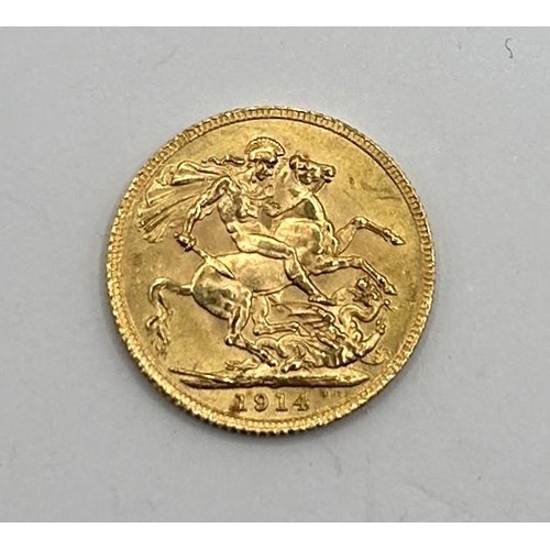 11 - A George V gold sovereign, 1914